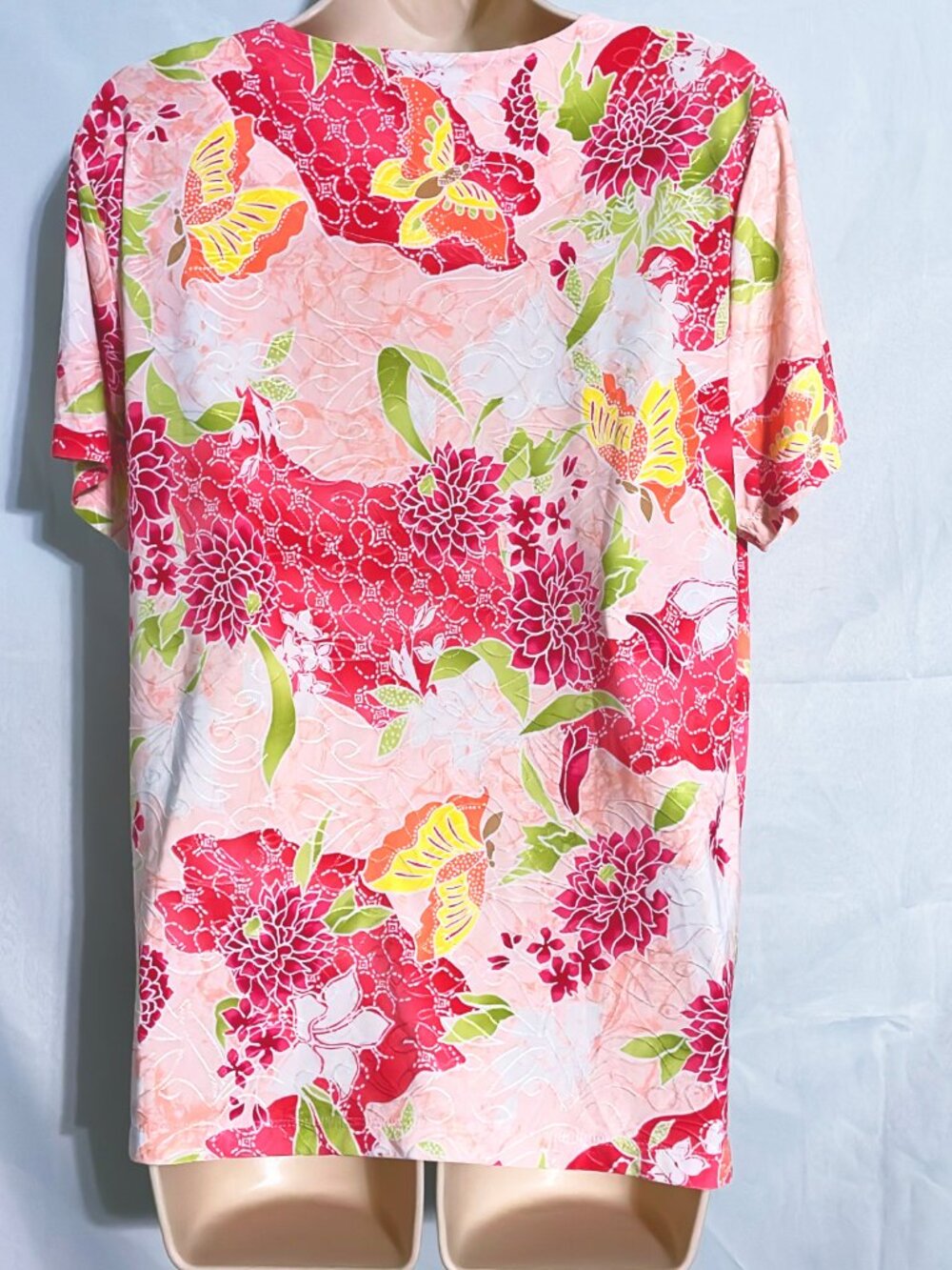 JM Collection Cute Colorful Top Size L - Picture 2 of 3
